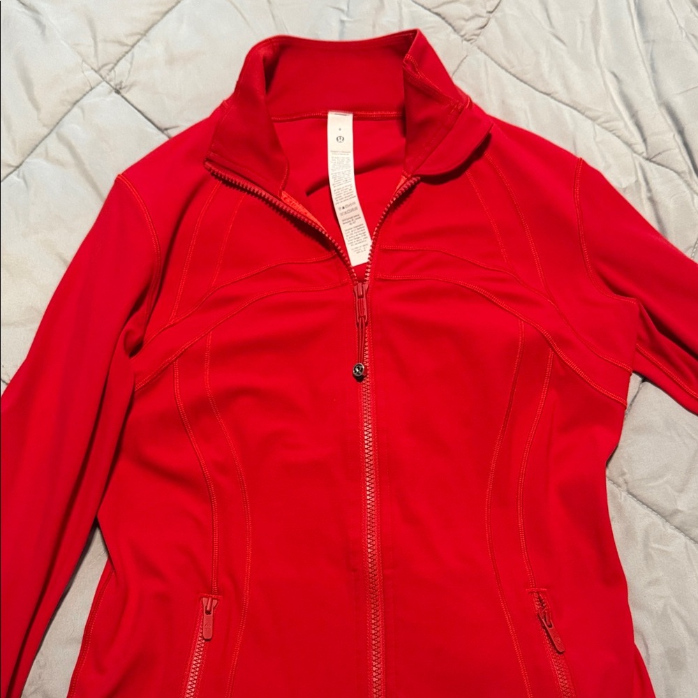 lululemon athletica Red Zip-Up Utility Jacket